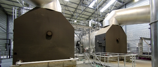 Les échangeurs des deux chaudières vapeur POLYTECHNIK, photo BioEnergie Lozère