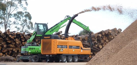 La nouvelle coupeuse Doppstadt sur la plateforme de Aghione, photo Frédéric Douard