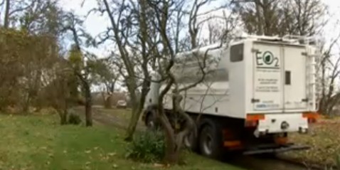 Livraison de granulés de bois en vrac par soufflage par le producteur EO₂