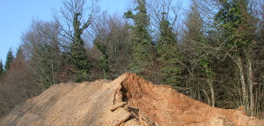 Plaquettes forestières débardées, photo Frédéric Douard