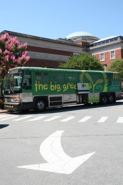 Une étape pour le bus vert en Caroline du Nord, photo © Bigroryg