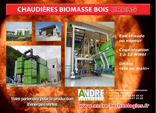 Chaudières biomasse bois URBAS par André Technologies