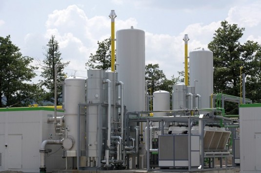 Station de traitement de biogaz avant injection à Schwandorf, Allemagne, photo Schmack