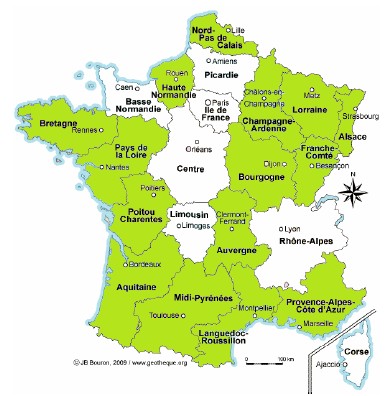 Régions participantes