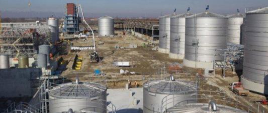 Bioraffinerie cellulosique GraalBio en cours de construction, photo Beta Renewables