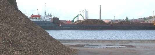 Frêt maritime de plaquettes de bois-énergie, photo Frédéric Douard
