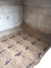 Les extrateurs de combustible dans le silo, photo Frédéric Douard