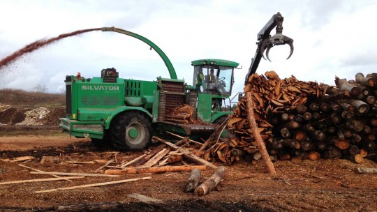 Déchiquetage de dosses avec le Silvator Albach, photo Loreki