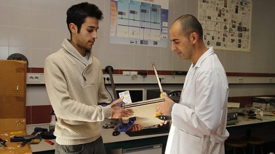 Javier Brezmes et son professeur Roberto García, photo www.abc.es