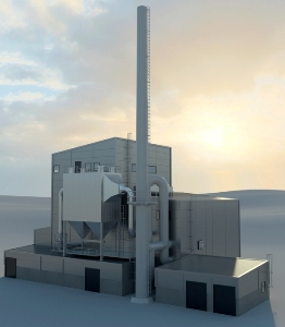 La centrale de cogénération biomasse commandée par Värnamo Energy, illustration MW Power Oy