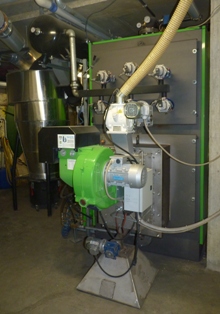 Le brûleur Termocabi de 1MW à La Thuile, photo Frédéric Douard