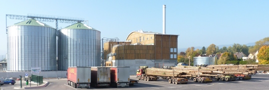 Centrale de cogénération à droite et silos à granulés Phénix-Rousies à gauche, photo Frédéric Douard