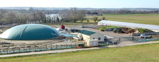 Unité de méthanisation de la Cuma Bergerac à Saint-Pierre-d'Eyraud en Dordogne