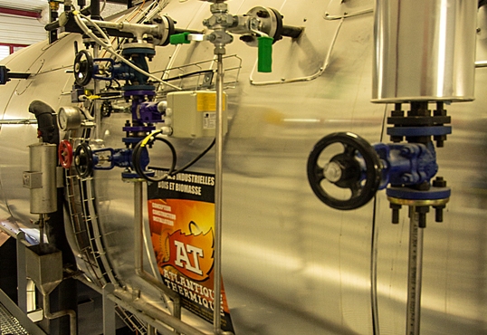 L'échangeur vapeur Atlantique Thermique chez Limagrain, photo Daniel PANAFIEU