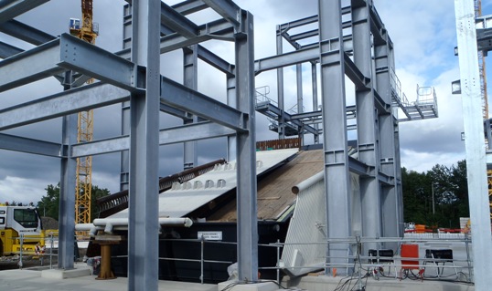 Montage de la gille Vyncke à Rennes, photo Dalkia