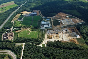 Vue aérienne du chantier OVADE en septembre 2013, photo TIRU