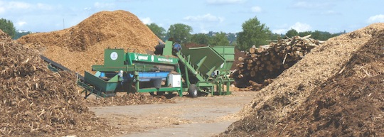 La plateforme Tarvel Biomasse aux portes de Lyon, photo Frédéric Douard