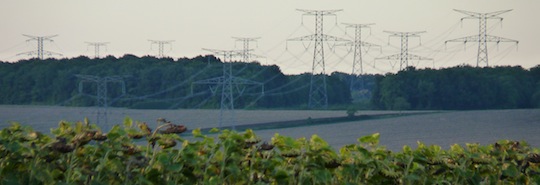 Réseau électrique à haute tension, photo Frédéric Douard