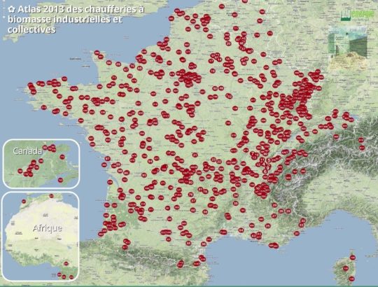 Atlas Bioénergie International 2013 des chaufferies biomasse - Cliquer pour agrandir.