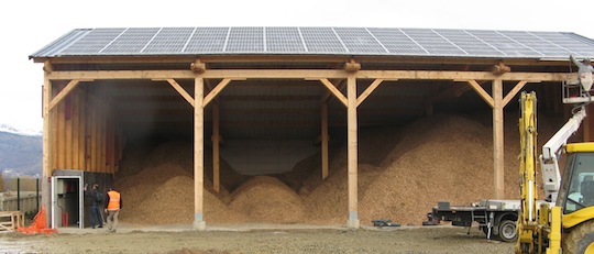 Hangar à plaquettes de Osseja, photo BOIS ENERGIE 66