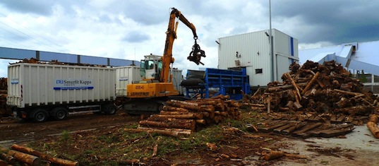 Broyeur Saalasti à l'usine Smurfit Kappa de Facture en Gironde