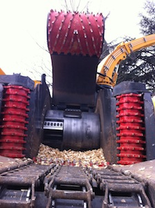 L'entraineur à chaînes et rouleaux des déchiqueteuses Europe Chippers