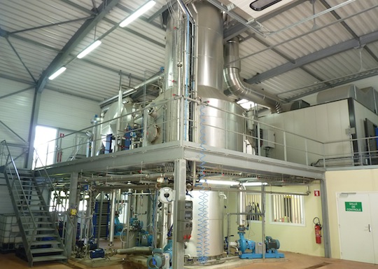 L'évapo-concentrateur des lixiviats chez Baudelet, photo Frédéric Douard