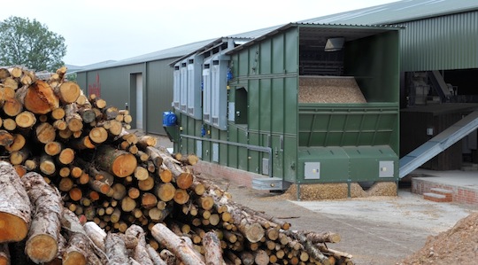 Le séchoir de plaquettes des Ets Duffield Wood Pellets dans le nord de l'Angleterre web