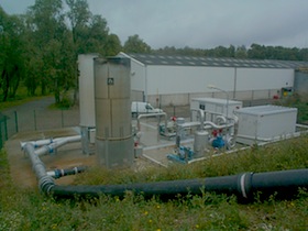 Réseau de capatage du biogaz de l'ISDND de Blaringhem, photo Baudelet