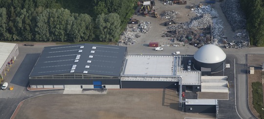 Vue aérienne du Centre de Valorisation Organique Baudelet, photo Baudelet