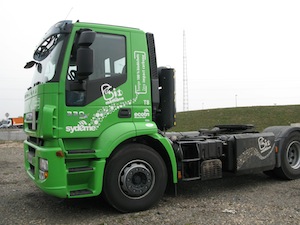 Tracteur poids lourd fonctionnant au bioGNV, photo Club Biogaz ATEE