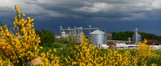 Usine de production de granulés de bois français à Egetons, photo Frédéric Douard