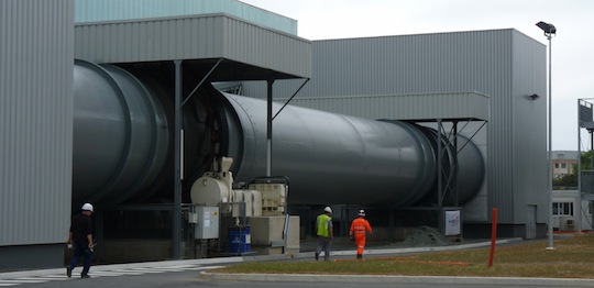 Digesteur tambour en voie séche Kompogas du Biopöle d'Angers, photo Frédéric Douard