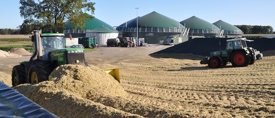 Unité de méthanisation utilisant du maïs en Allemagne, photo MT Energie.