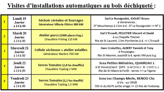 Programme des foulées bois-énergie - Cliquer pour agrandir.