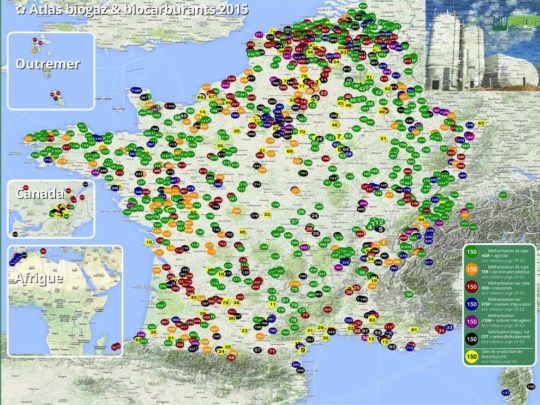 Atlas Bioénergie International du biogaz et des biocarburants 2015 - Cliquer pour agrandir.