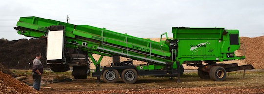 Le crible à trois fractions Neuenhauser de Bi-Vert, photo Frédéric Douard