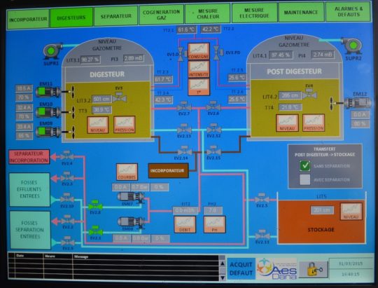 Interface de commande de l'automate développé par AES Dana, photo Frédéric Douard - Cliquer sur l'image pour l'agrandir.