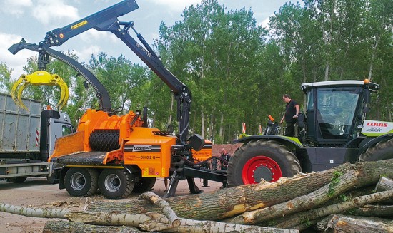 La DH 812, seule déchiqueteuse Doppstadt sur prise de force