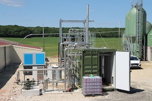 Le module de purification du biogaz à Andelnans, photo Weltec