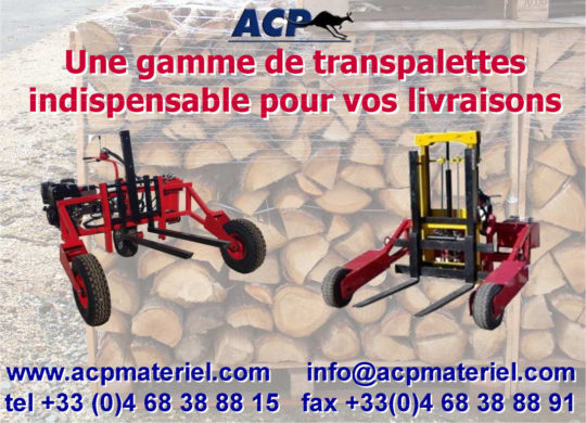 ACP fabrique des transpalettes motorisés, légers et tous-terrains