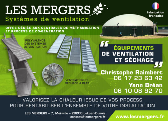 Valoriser la chaleur des centrales biogaz avec les séchoirs à plat Les Mergers