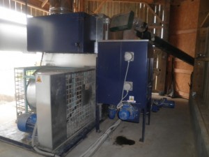 Le générateur d'air chaud au Gaec du Buisson, photo FDCBN