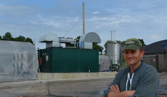 Bertrand Guérin, agriculteur-méthaniseur en Dordogne est vice-président de l'AAMF, photo Frédéric Douard