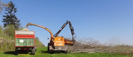 Chantier de déchiquetage de la CUMA Ecovaloris, photo FD CUMA de Basse Normandie