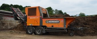 Le broyeur rapide Noremat Valormax A72-150R pour les déchets verts sur la plateforme d'Itxassou, photo Frédéric Douard