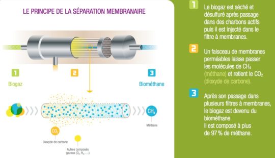 Le principe de la séparation membranaire, crédit GrDF - Cliquer sur l'image pour l'agrandir.