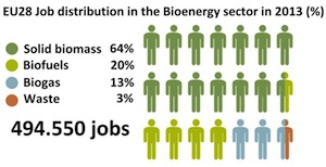 Les emplois des bioénergies en Europe