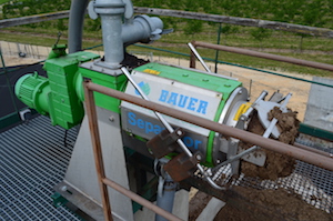 Séparateur de phases Bauer pour le digestat, photo Frédéric Douard