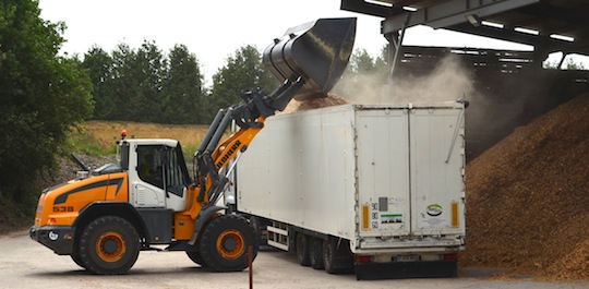 Chargement de plaquettes chez Agrébois, photo Frédéric Douard